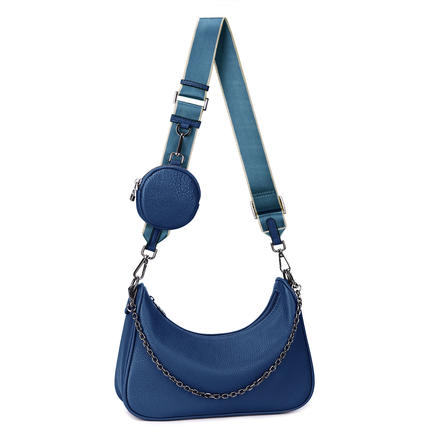 Multipurpose Crossbody Bag Genuine Leather 1003 - 11royal blue