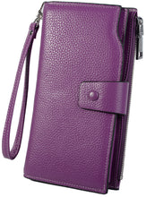 Load image into Gallery viewer, Long Wallet Genuine Leather 0763