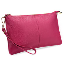 Load image into Gallery viewer, Clutch Wristlet Handbag Genuine Leather with Shoulder Bag RFID Blocking 0590