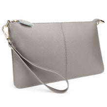 Load image into Gallery viewer, Clutch Wristlet Handbag Genuine Leather Shoulder Bag w cross pattern RFID Blocking 0590