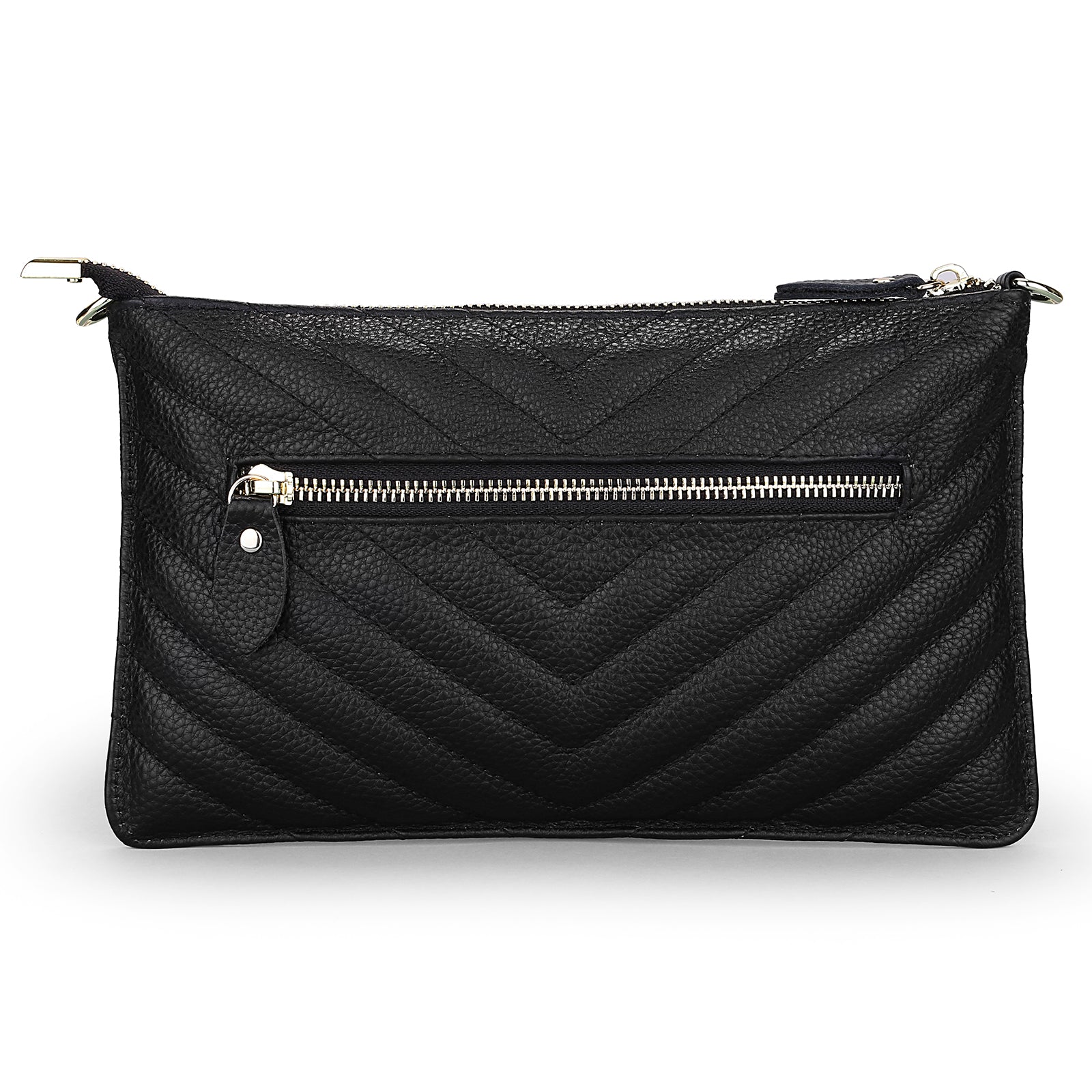– Clutch Black RFID Leather Bloc Genuine Line Wristlet w YALUXE pattern Handbag