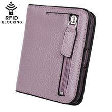 Load image into Gallery viewer, Genuine Leather Short Wallet w RFID Blocking 0732