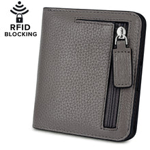 Load image into Gallery viewer, Genuine Leather Short Wallet w RFID Blocking 0732
