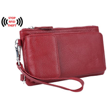 Load image into Gallery viewer, Genuine Leather Wristlet Should Bag Phone Bag 0838