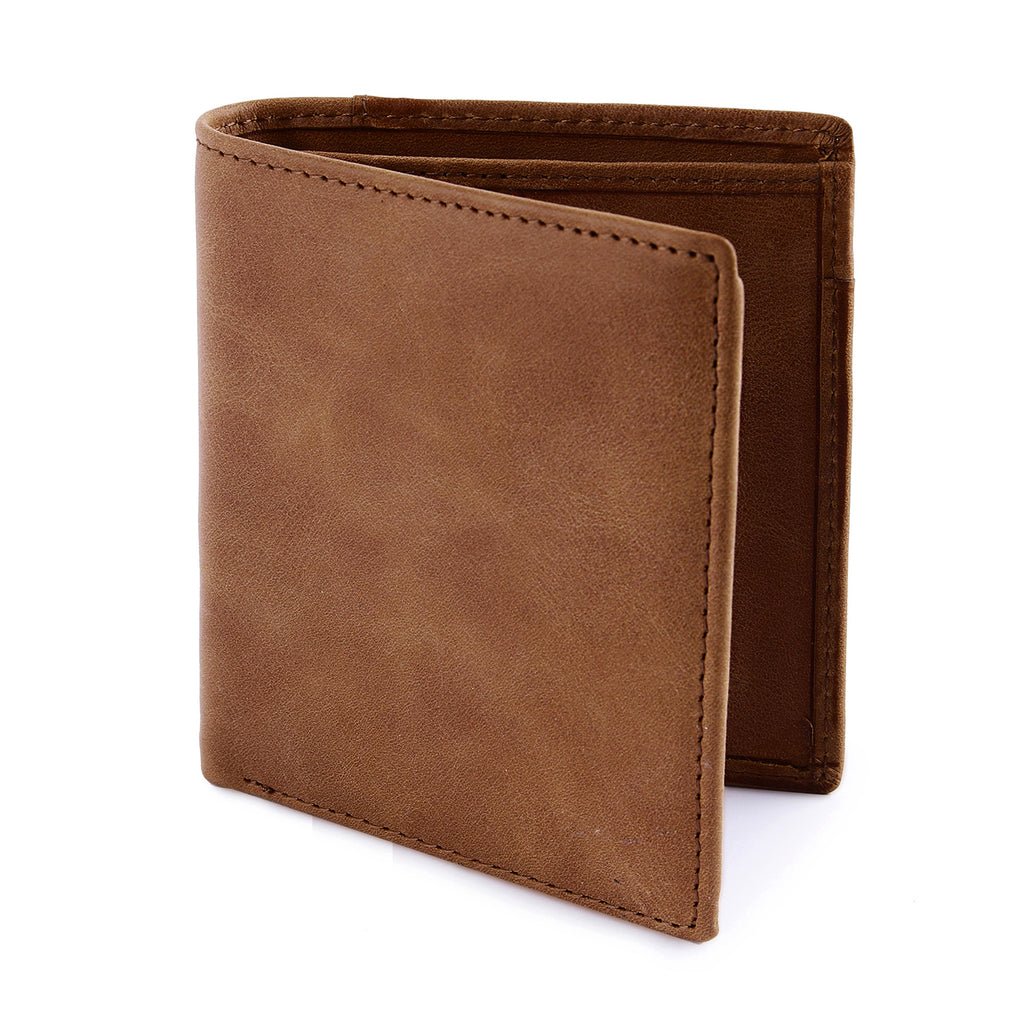 Genuine Leather Wallet Money Clip RFID Blocking 0923