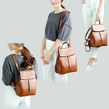 Load image into Gallery viewer, Genuine Leather Fashion Women&#39;s Backpack 0927
