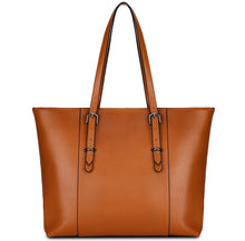 Load image into Gallery viewer, Genuine Leather Tote Bag Brown 0955